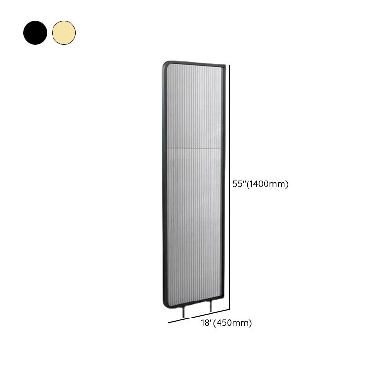 Panel fijo de baño estampado Panel de vidrio fijo templado de metal con herrajes cuadrados Negro Clearhalo