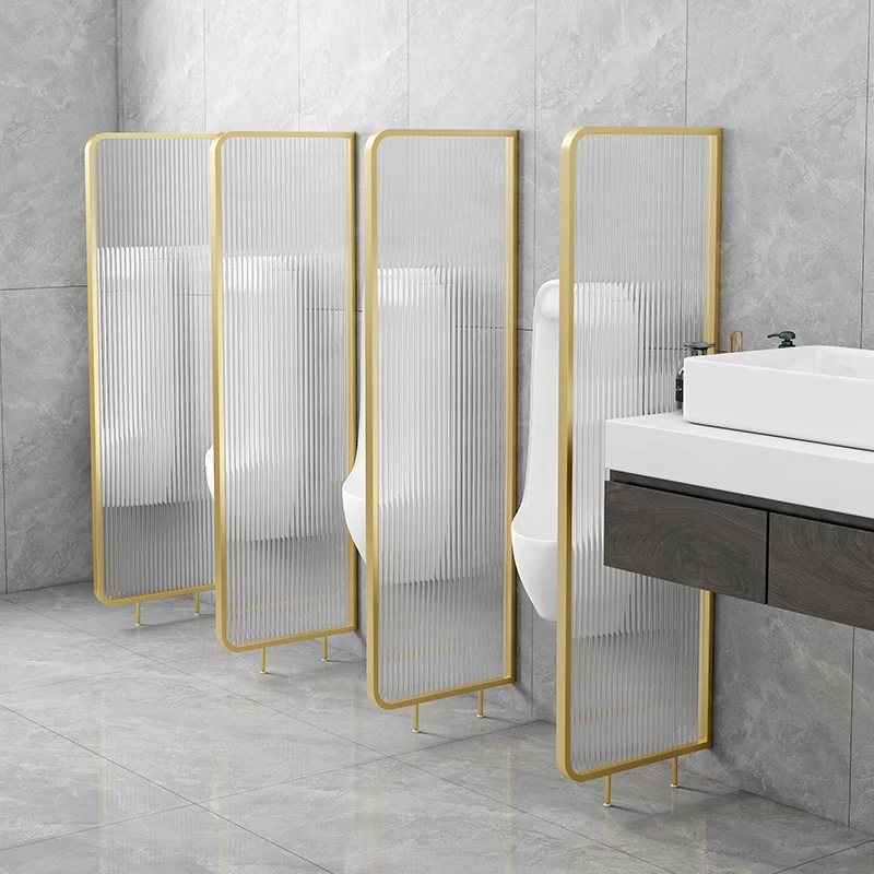 Panel fijo de baño estampado Panel de vidrio fijo templado de metal con herrajes cuadrados Negro Clearhalo