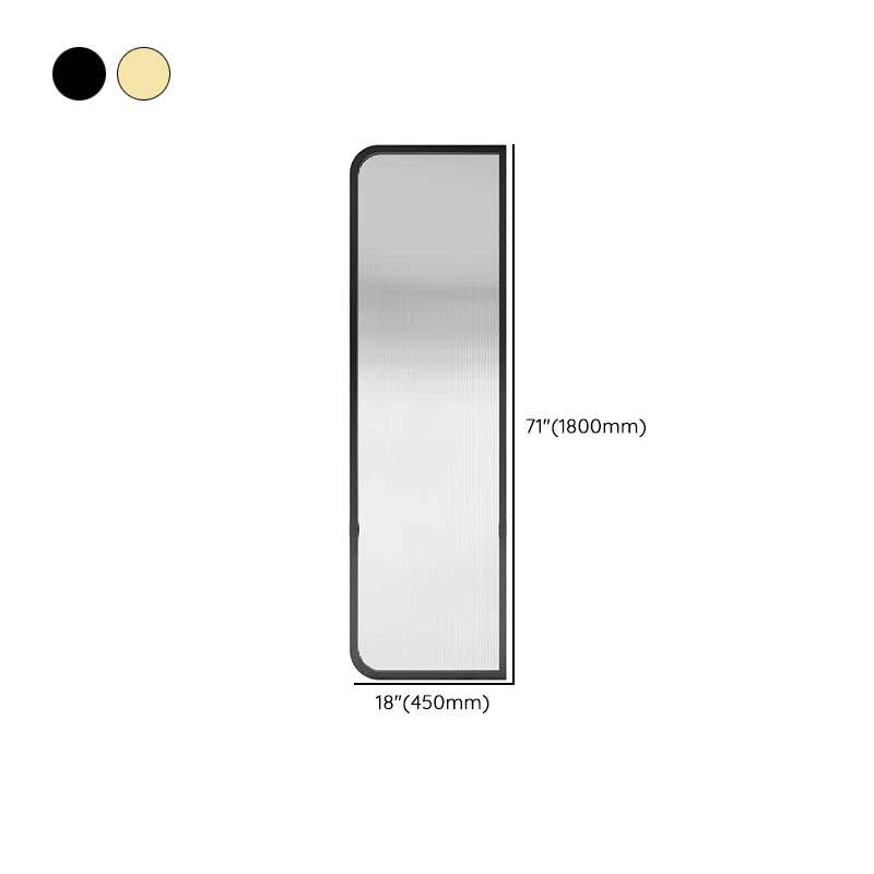 Panel fijo de baño fijo enmarcado con panel de vidrio fijo negro y dorado Negro Clearhalo