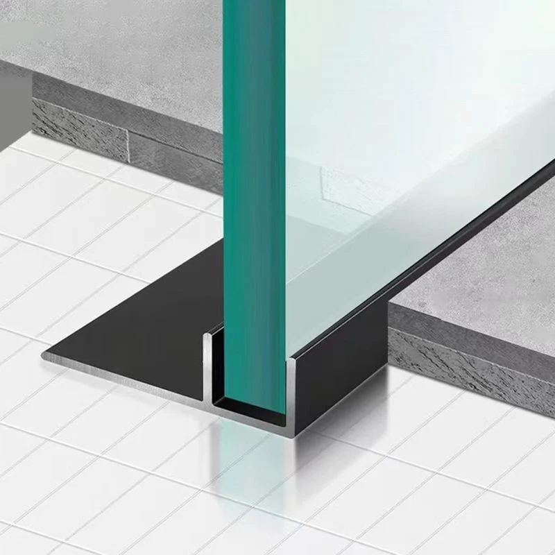 Puerta de baño de ducha con bisagras templadas Puerta de ducha transparente sin marco Clearhalo