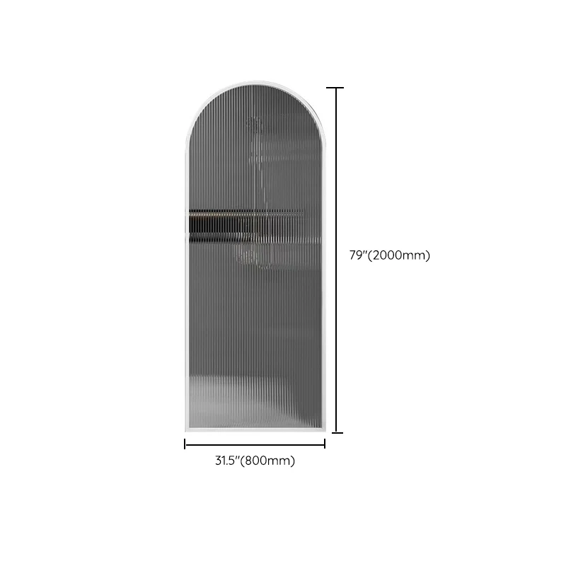 Puerta de baño de ducha con marco, puertas de ducha de metal con herrajes cuadrados Clearhalo