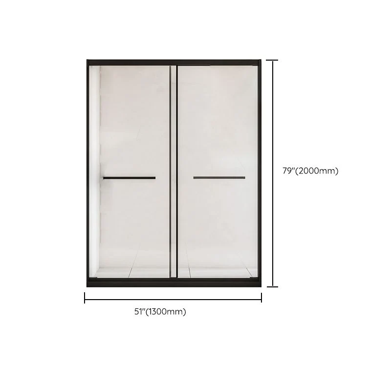 Puerta de baño de ducha enmarcada Puerta de ducha transparente resistente los arañazos Clearhalo