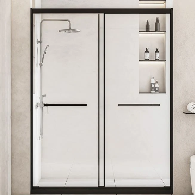 Puerta de baño de ducha enmarcada Puerta de ducha transparente resistente los arañazos Clearhalo