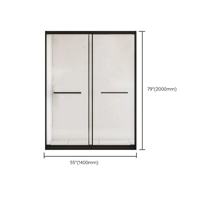 Puerta de baño de ducha enmarcada Puerta de ducha transparente resistente los arañazos Clearhalo