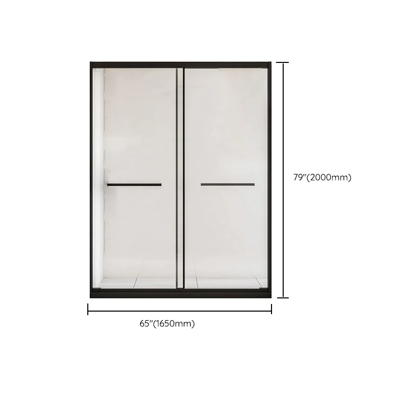 Puerta de baño de ducha enmarcada Puerta de ducha transparente resistente los arañazos Clearhalo