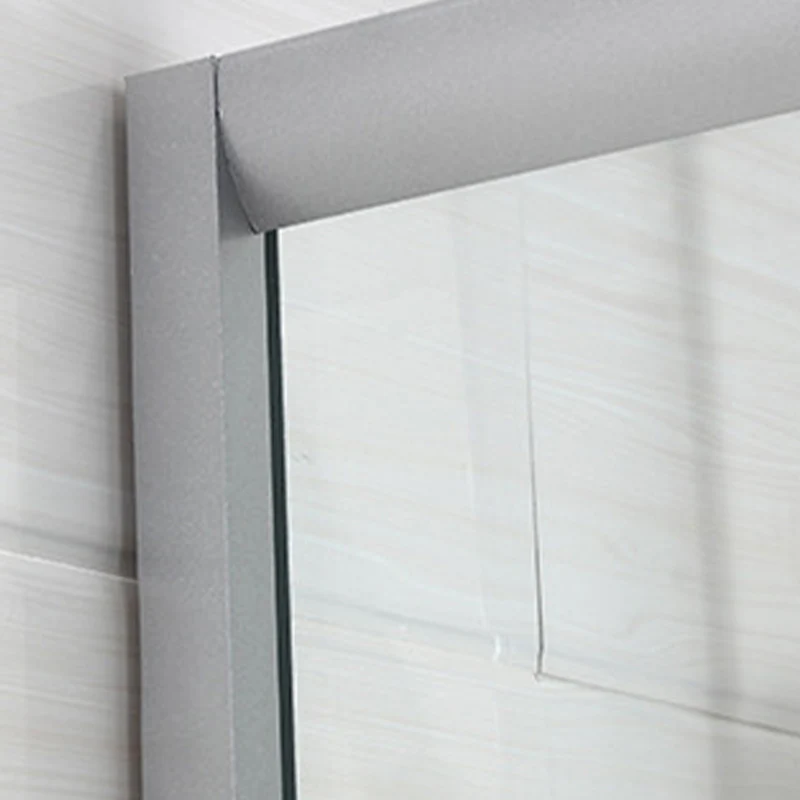 Puerta de baño de ducha Semi-Frameless Puertas de ducha corredizas dobles estampadas Clearhalo