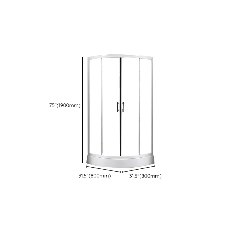 Puerta de baño de ducha semisin marco Puerta de ducha transparente doble corredera Clearhalo