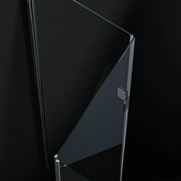 Puerta de baño de ducha templada Puertas de ducha plegables sin marco resistentes los arañazos Plata Clearhalo