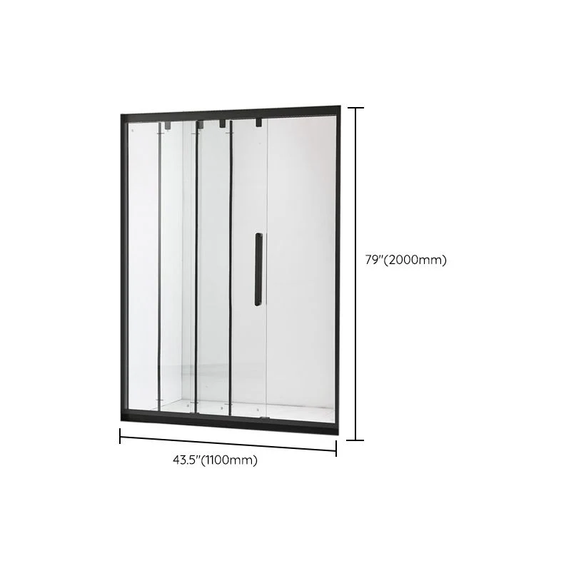 Puerta de baño de ducha templada transparente Puerta de baño de ducha con bisagras Clearhalo