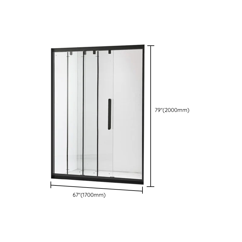 Puerta de baño de ducha templada transparente Puerta de baño de ducha con bisagras Clearhalo