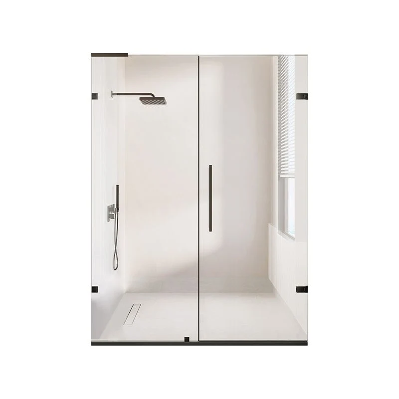 Puerta de baño de ducha de vidrio laminado Puerta de ducha transparente con bisagras sin marco Clearhalo