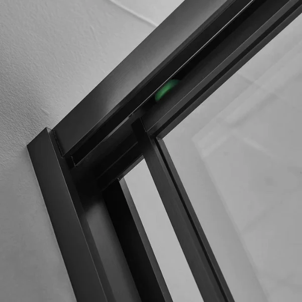 Puerta de ducha corrediza doble de marco completo extremadamente estrecha, partición unilínea para cuarto de ducha Clearhalo