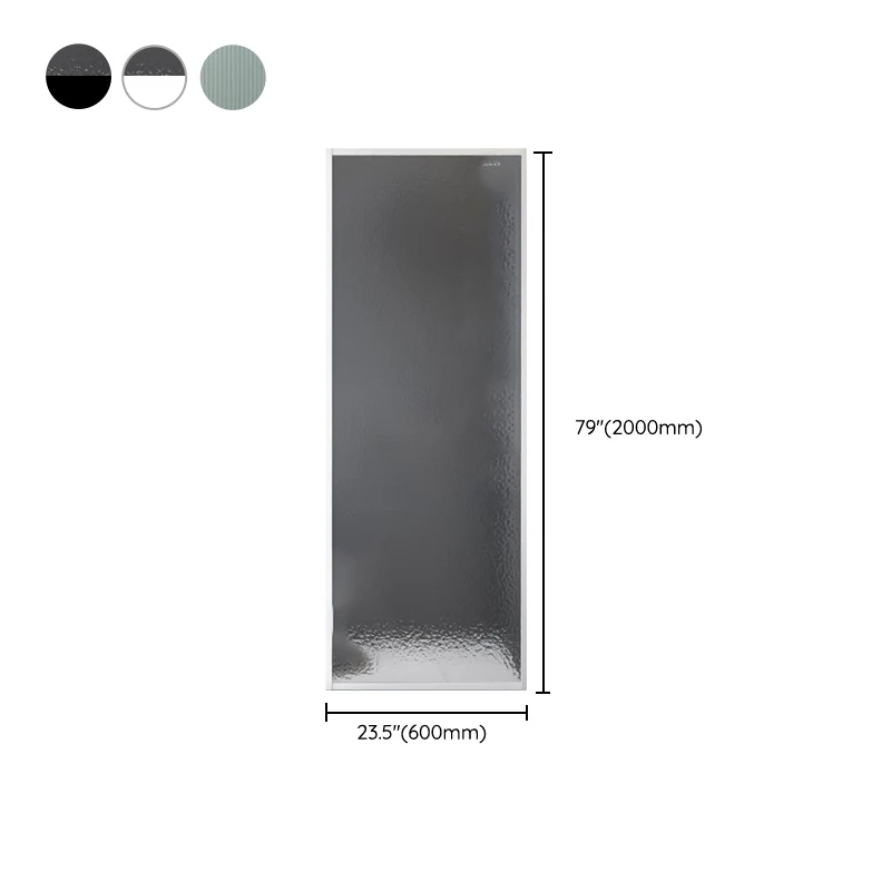 Puerta de ducha de cristal moderada del marco completo del negro de la mampara de ducha de la partición semi fija Blanco C...