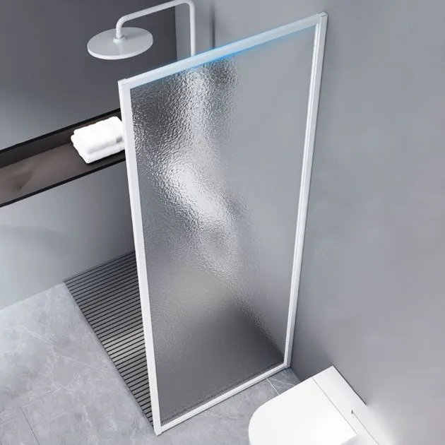 Puerta de ducha de cristal moderada del marco completo del negro de la mampara de ducha de la partición semi fija Blanco C...