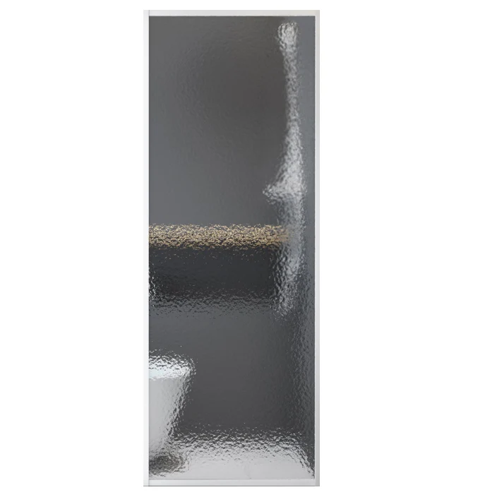 Puerta de ducha de cristal moderada del marco completo del negro de la mampara de ducha de la partición semi fija Blanco C...