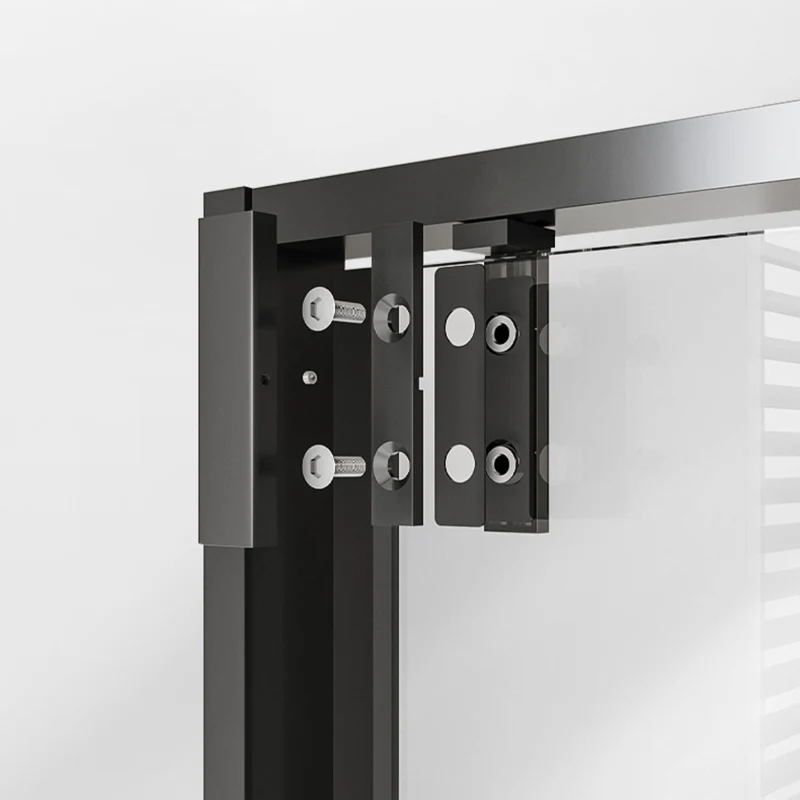 Puerta de ducha semi sin marco corrediza única, mampara de ducha de vidrio templado Clearhalo