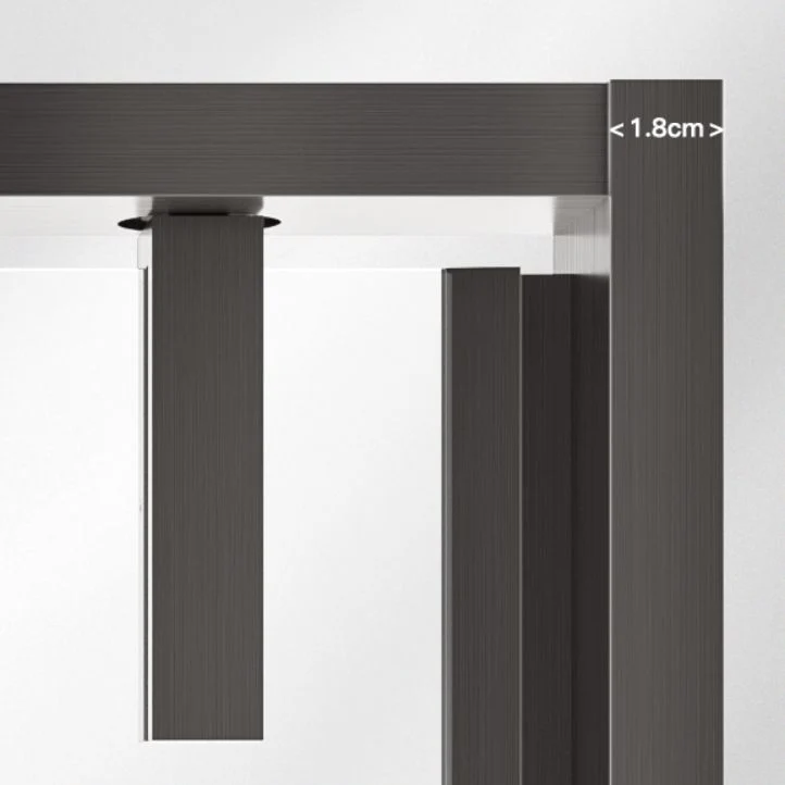 Puerta de ducha de vidrio y metal Puerta de baño de ducha simple de una línea Clearhalo