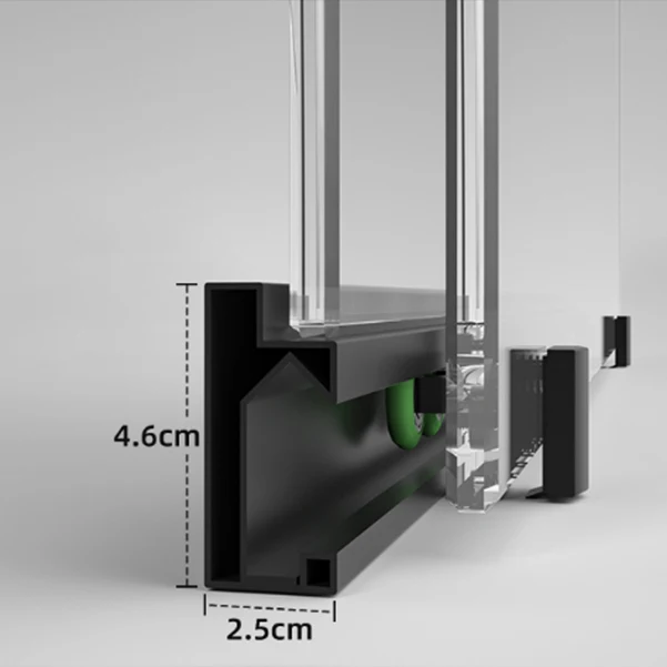 Puerta transparente moderna del baño de la ducha de la ducha de las puertas de la ducha de desplazamiento solas del marco...