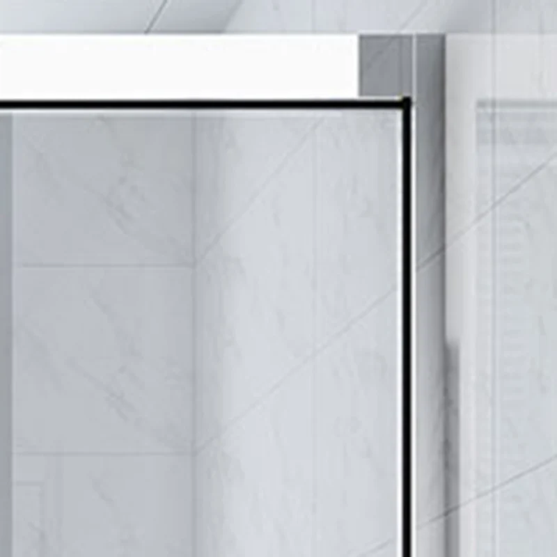Puertas de ducha semi-frameless corredizas simples Puerta de ducha transparente templada Gris Clearhalo