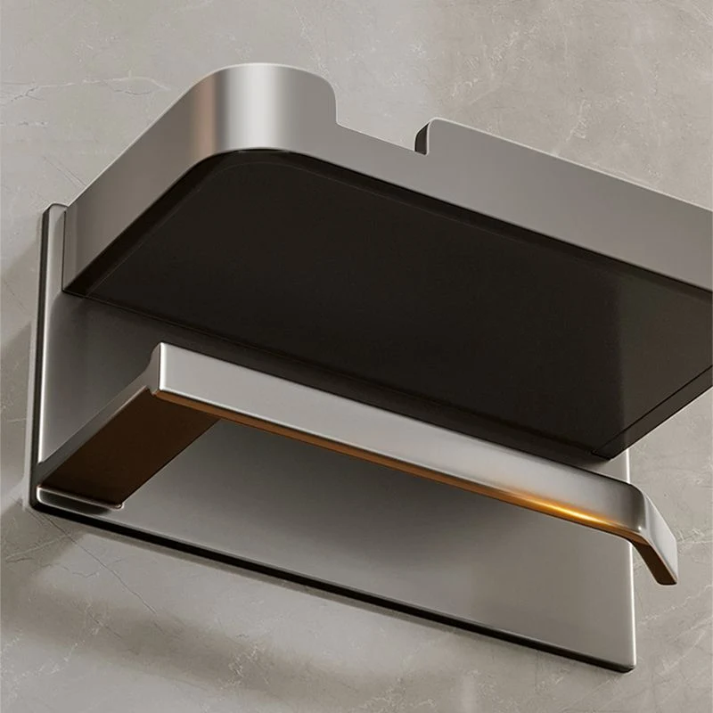 Soporte de papel para kit de accesorios de baño individual de aluminio de estilo moderno Clearhalo