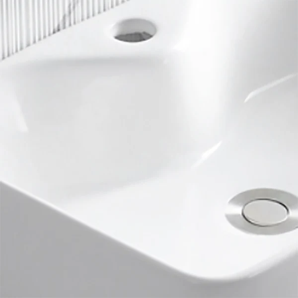 Tocador de baño independiente Tocador moderno con lavabo de un solo lavabo Clearhalo