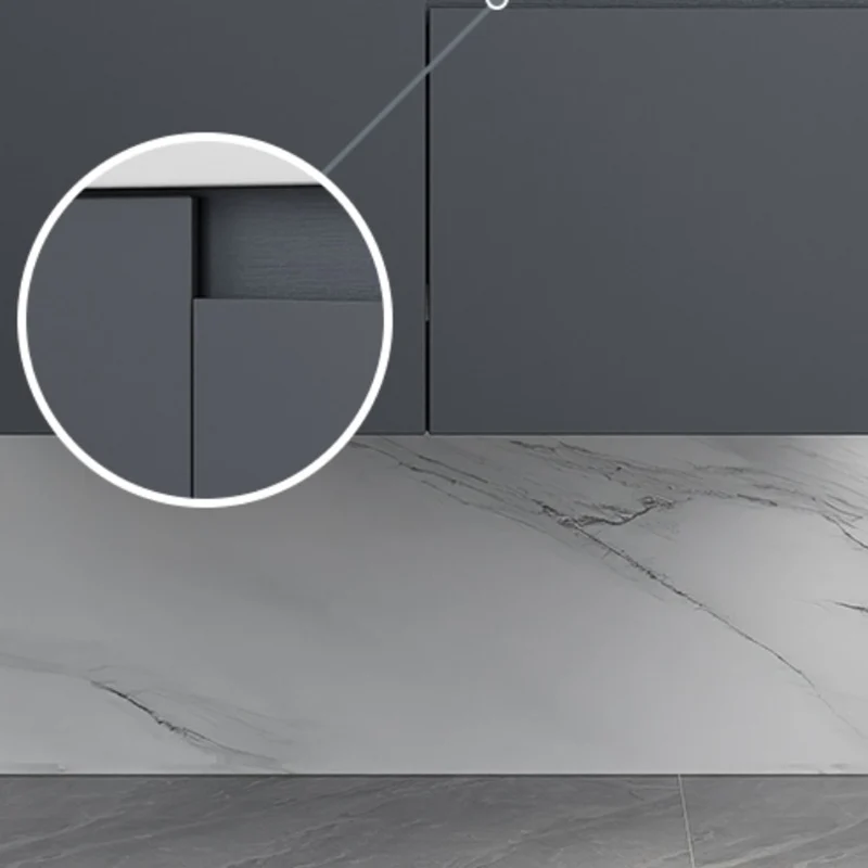 Tocador de baño montado en la pared, moderno juego de tocador de metal con lavabo incluido Clearhalo