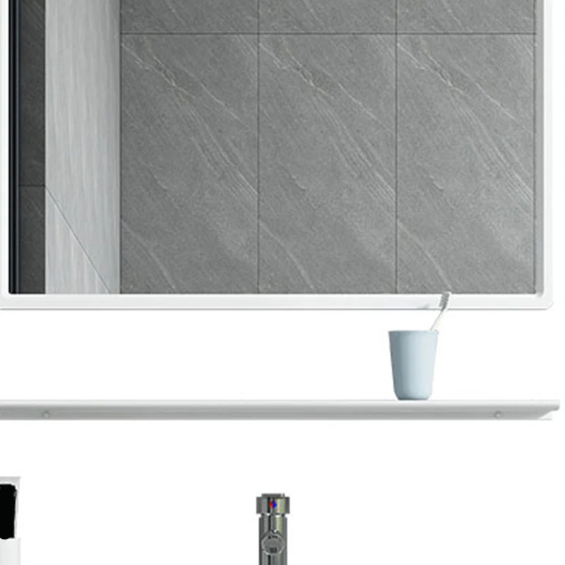 Tocador de baño montado en la pared Tocador moderno de un solo lavabo que ahorra espacio Clearhalo