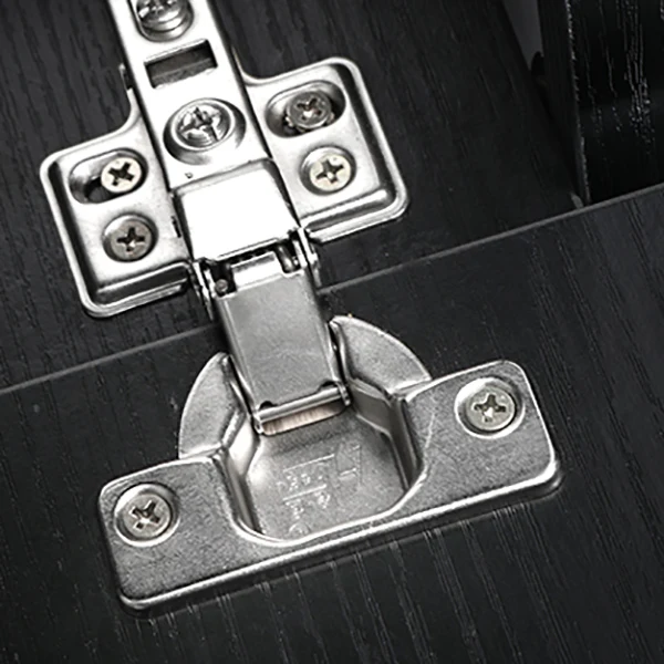 Tocador de baño de montaje en pared Glam, juego de tocador rectangular de cerámica negra con un solo lavabo Clearhalo