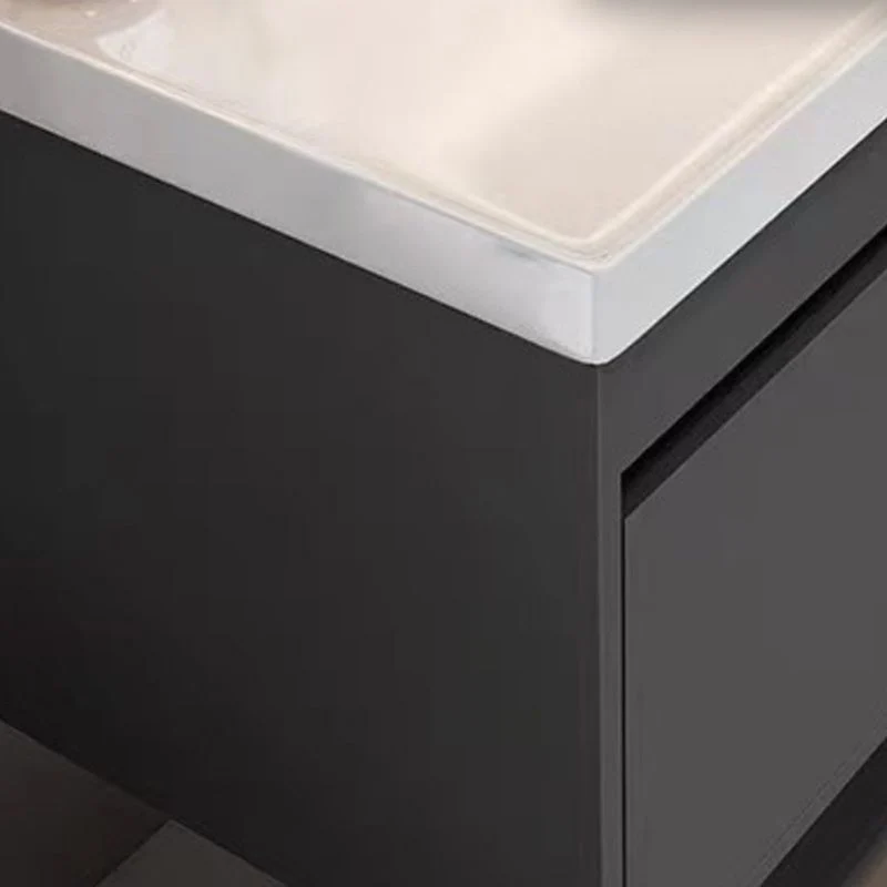 Tocador de baño de montaje en pared Juego de tocador de baño moderno con espejo Clearhalo
