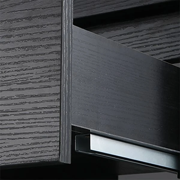 Tocador de baño rectangular con lavabo individual, moderno juego de tocador de cerámica para montaje en pared Clearhalo