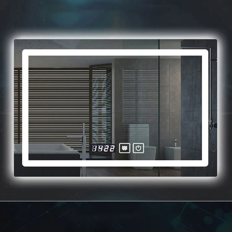 Tocador de baño tradicional, mueble independiente de madera y estantes, juego de tocador incluido Clearhalo
