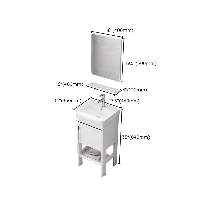 Tocador con lavabo independiente Tocador de baño con lavabo individual Glam Clearhalo