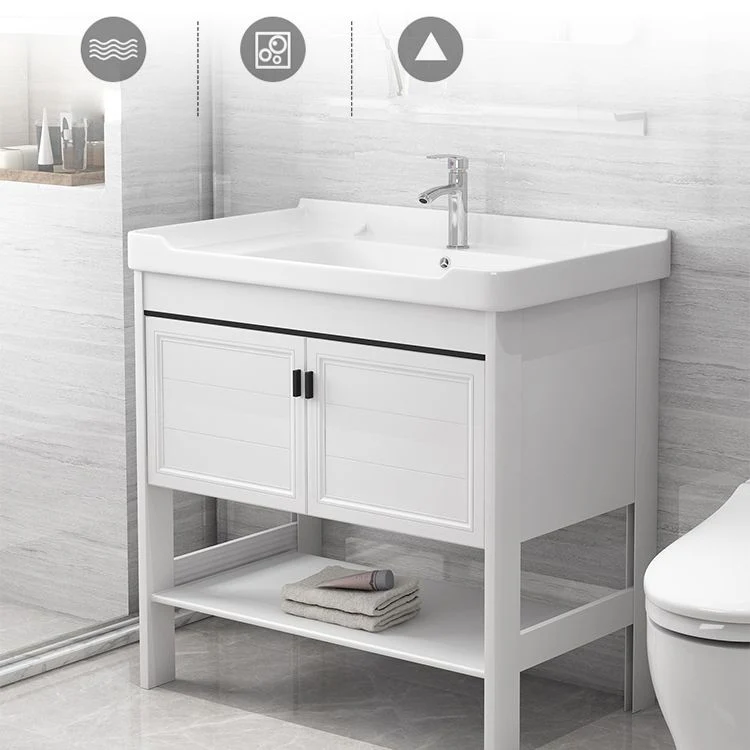 Tocador con lavabo independiente Tocador de baño con lavabo individual Glam Clearhalo