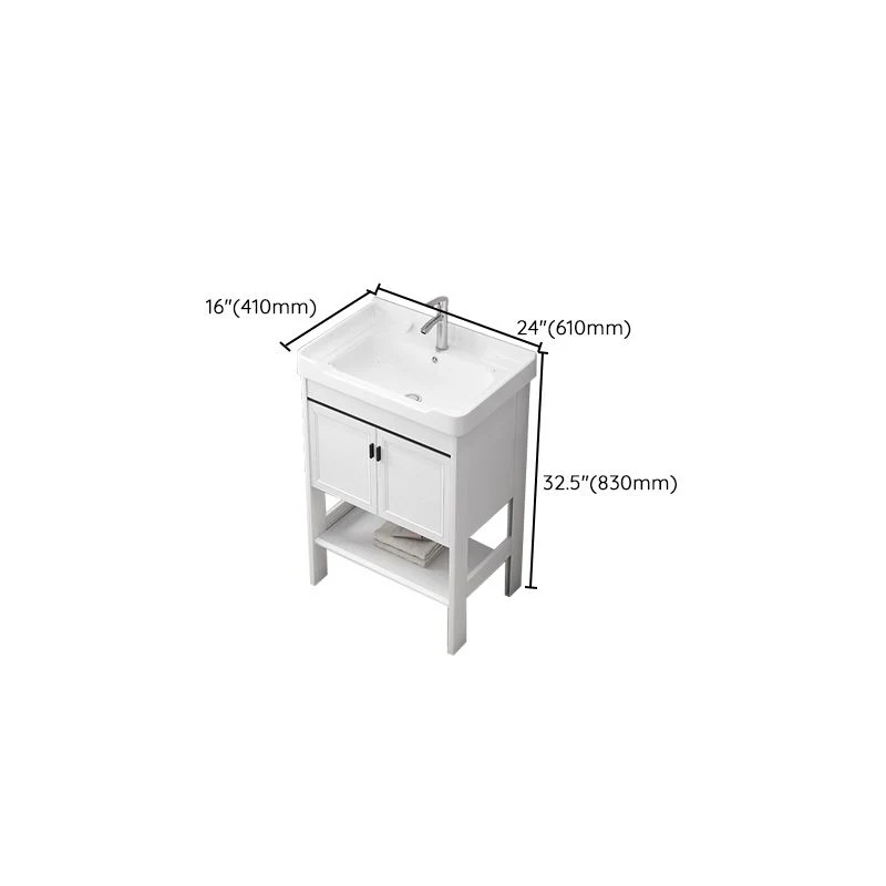 Tocador con lavabo independiente Tocador de baño con lavabo individual Glam Clearhalo