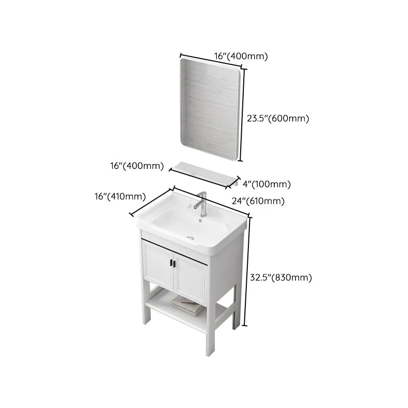 Tocador con lavabo independiente Tocador de baño con lavabo individual Glam Clearhalo