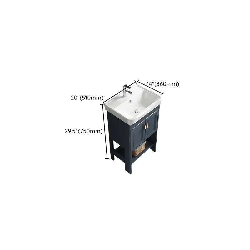 Tocador con lavabo para baño Glam Tocador para baño independiente con lavabo individual Clearhalo