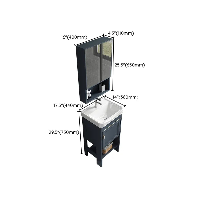 Tocador con lavabo para baño Glam Tocador para baño independiente con lavabo individual Clearhalo