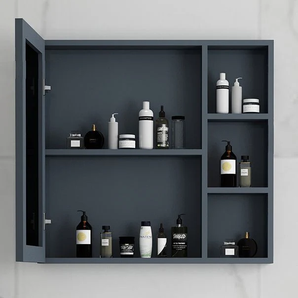 Tocador con marco de metal, estanterí incluida, lavabo individual, tocador de baño independiente Clearhalo