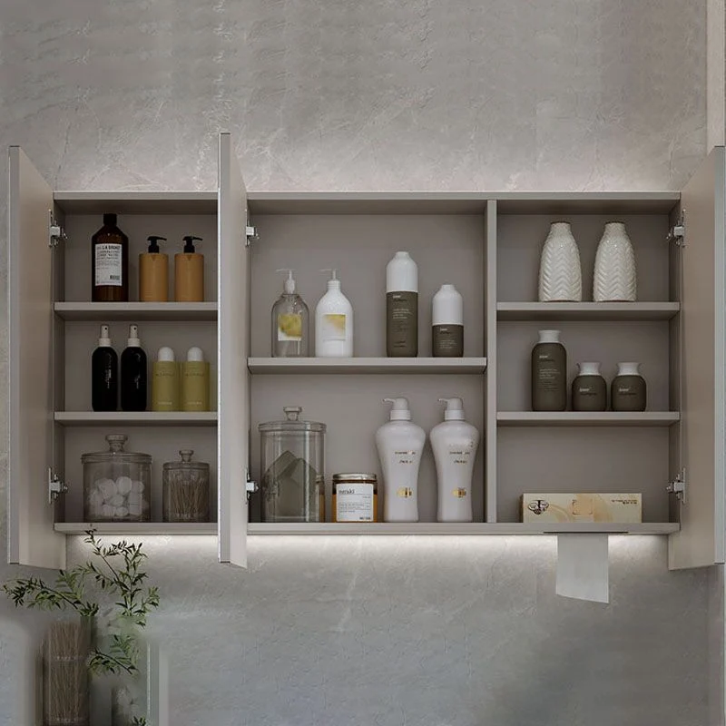 Tocador de lavabo de baño moderno de acero inoxidable montado en la pared con puerta de cierre suave Clearhalo