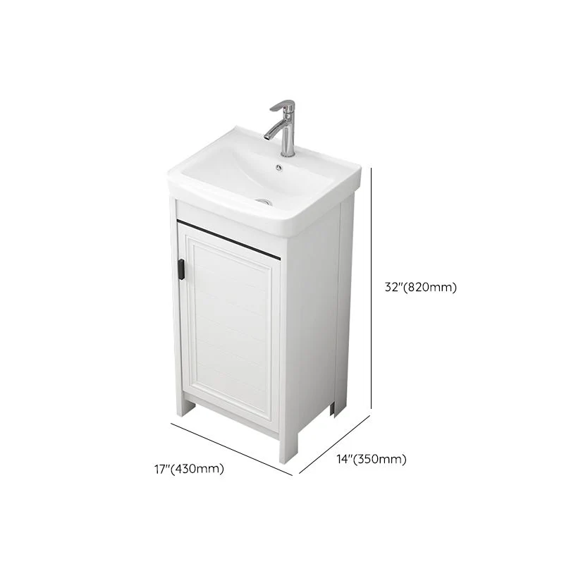 Tocador de lavabo de baño moderno, juego de tocador de baño independiente de un solo lavabo Clearhalo