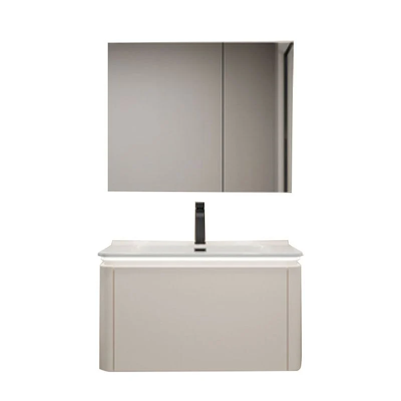 Tocador de lavabo de baño moderno de montaje en pared con lavabo de grifo de espejo Clearhalo