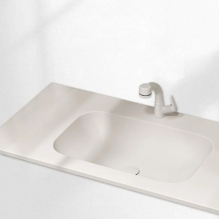 Tocador de lavabo de baño de montaje moderno de pared blanca de madera con espejo Clearhalo