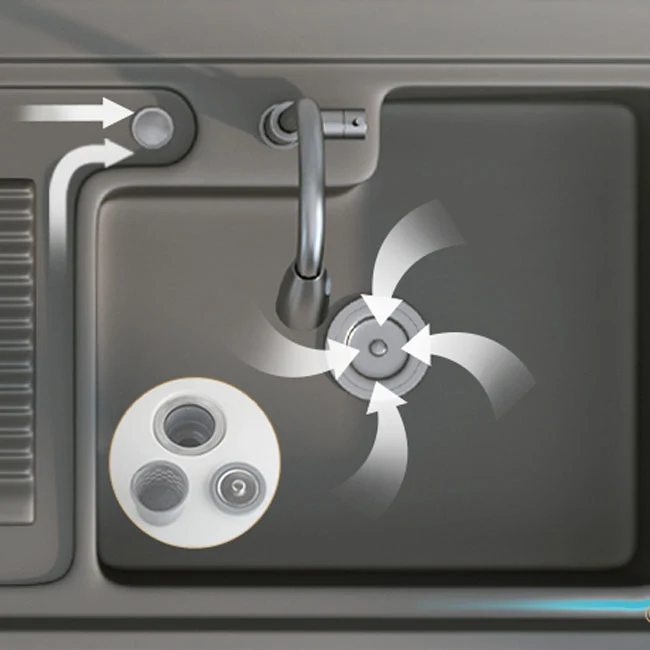 Tocador de lavabo independiente de metal moderno con grifo de lavabo Clearhalo