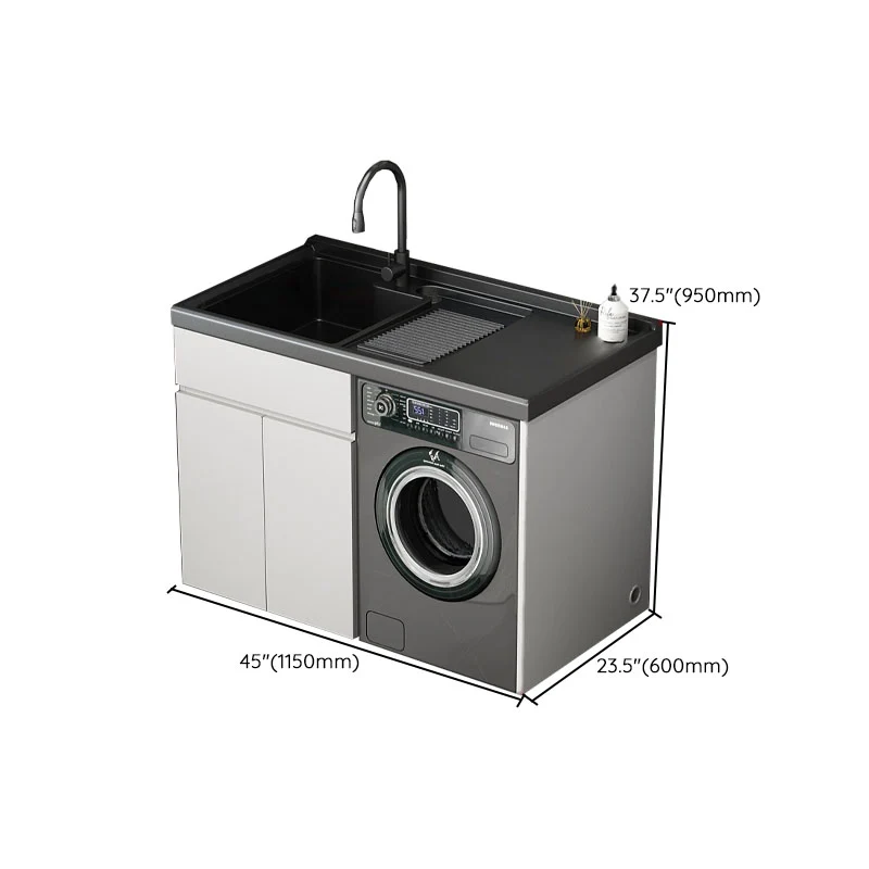 Tocador de lavabo independiente moderno con grifo de lavabo para baño Clearhalo
