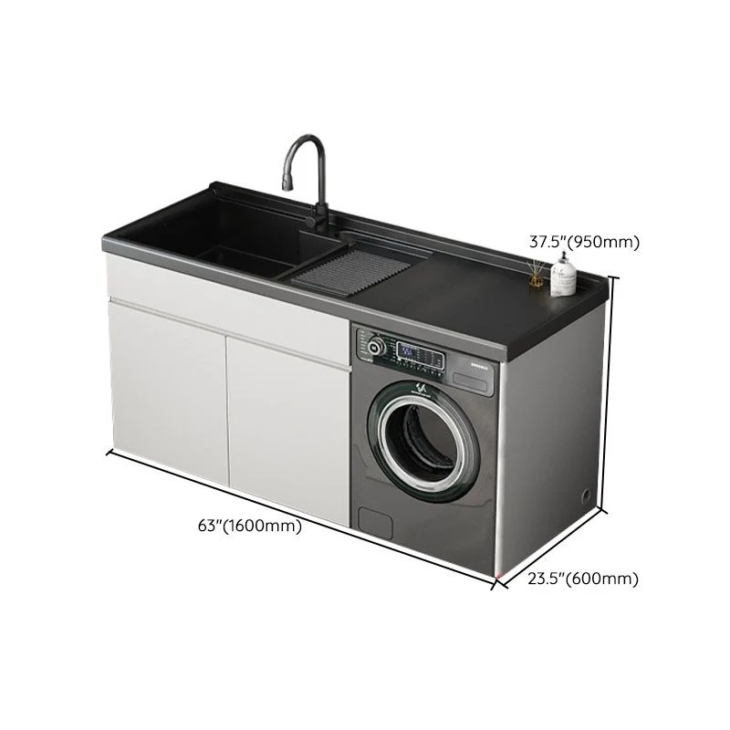 Tocador de lavabo independiente moderno con grifo de lavabo para baño Clearhalo