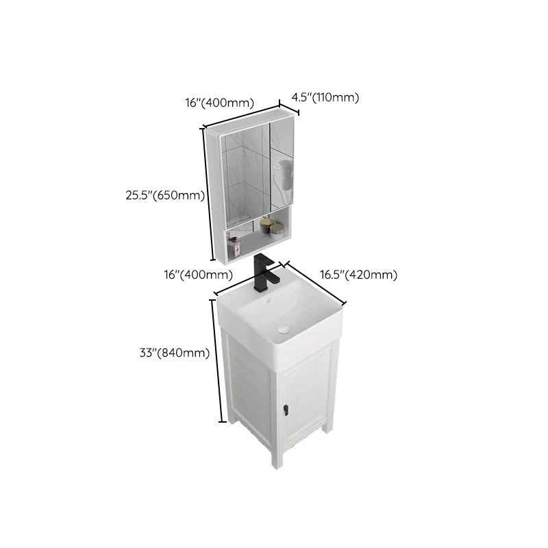 Tocador de lavabo independiente moderno, grifo de metal incluido, tocador de lavabo de baño Clearhalo
