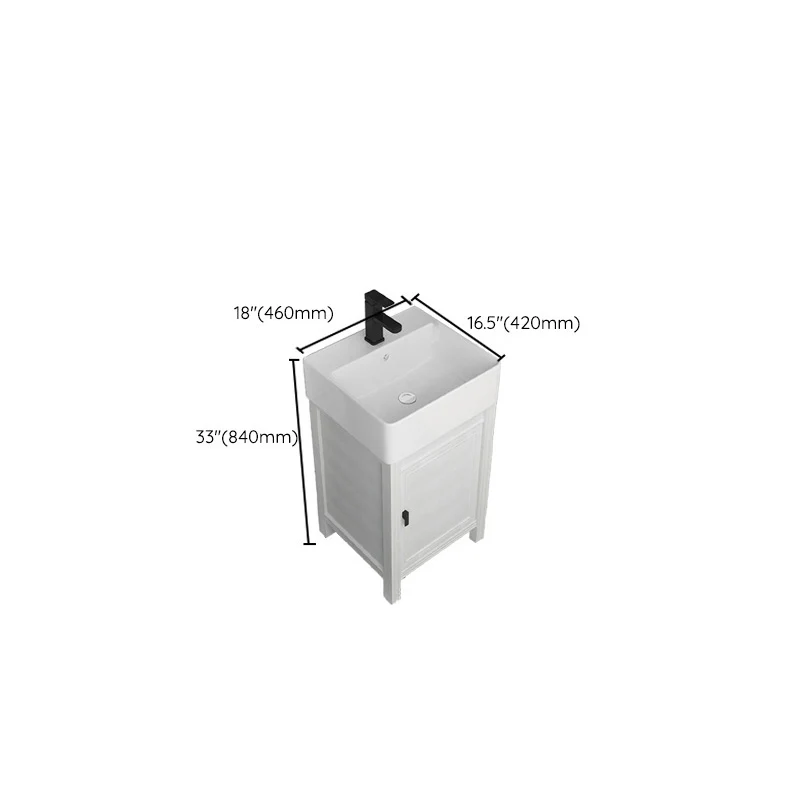 Tocador de lavabo independiente moderno, grifo de metal incluido, tocador de lavabo de baño Clearhalo