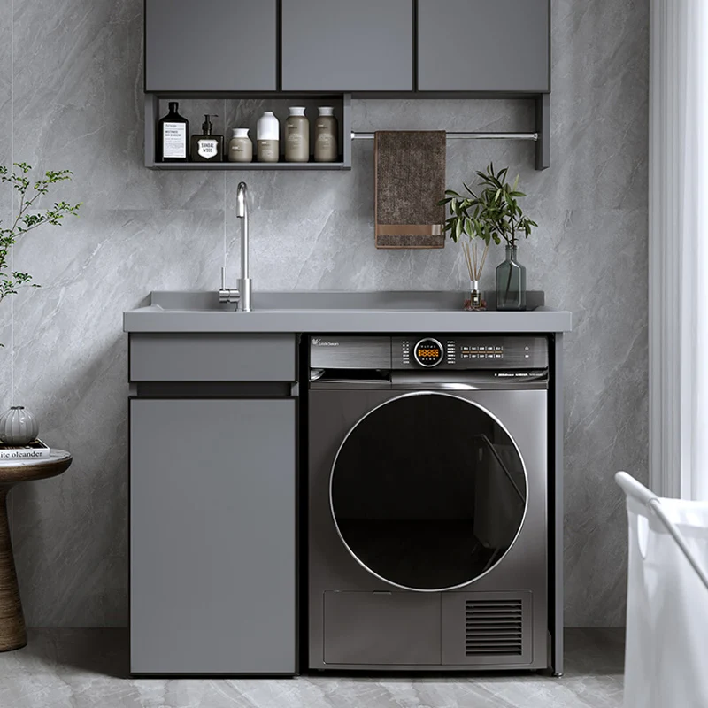 Tocador de lavabo de metal moderno, grifo independiente, tocador de lavabo de baño incluido Clearhalo