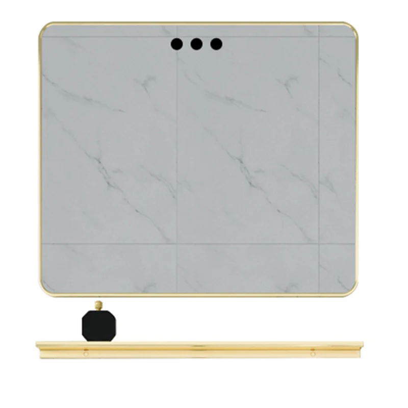 Tocador moderno de acero inoxidable con lavabo de pared para baño con puerta de cierre suave Clearhalo