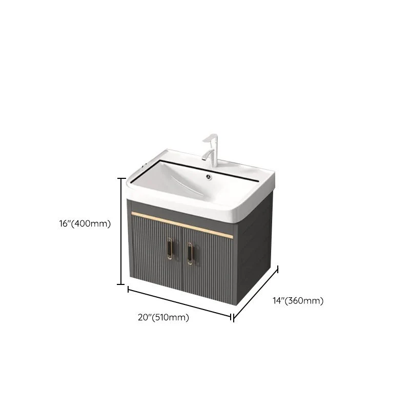 Tocador para lavabo de baño con montaje en pared, grifo Glam incluido, tocador de baño Clearhalo